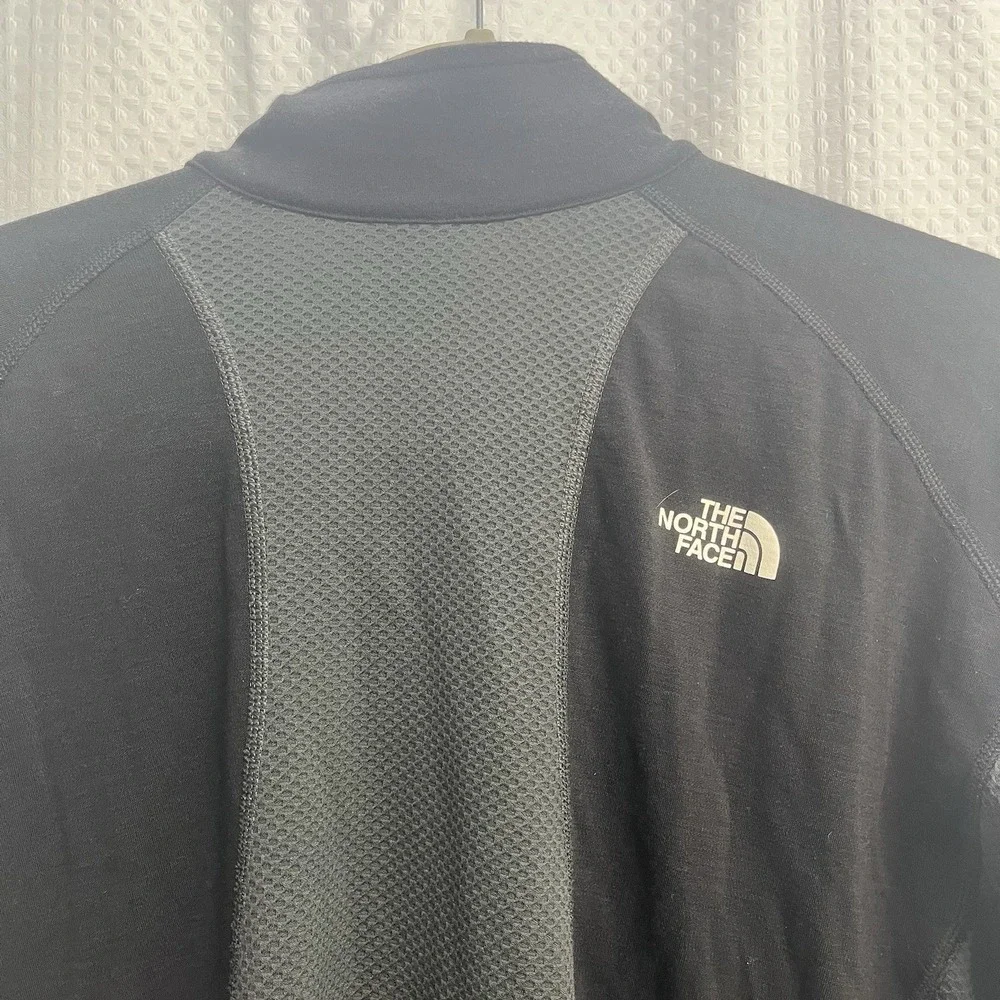 The North Face Summit Series Black 1/4 Zip Wool‎ Blend Pullover Large Hiking